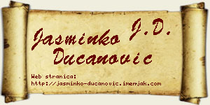 Jasminko Ducanović vizit kartica